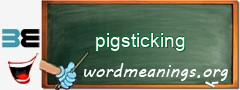 WordMeaning blackboard for pigsticking